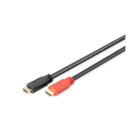 Kabel połączeniowy HDMI 1.3 HighSpeed ze wzmacniaczem Typ HDMI A/HDMI A M/M czarny 15m AK-330105-150-S Assmann