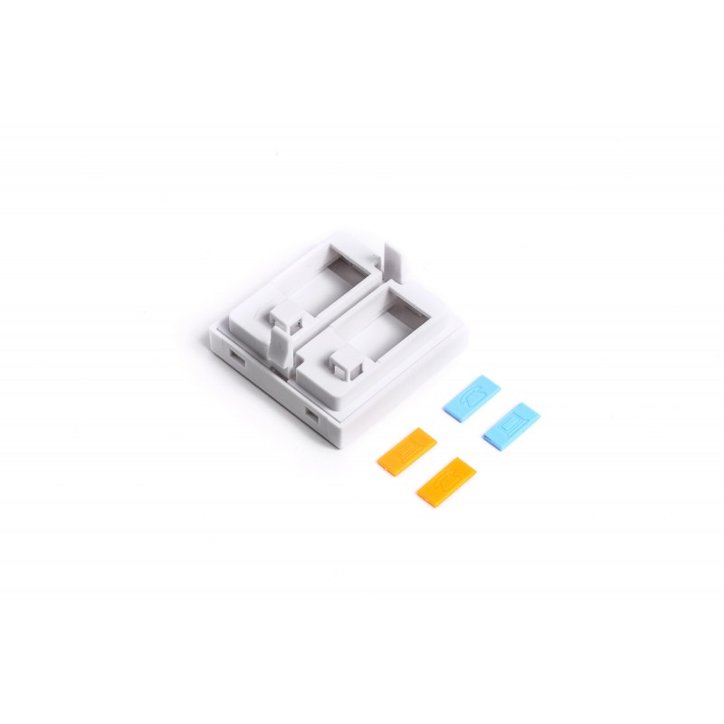 Adapter płaski M45 2x Keystone, 45x45mm p/kurz. opis., biały X-EAK02-B Digitus Professional Adapter płaski M45 2x Keystone, 45x45mm p/kurz. opis., biały X-EAK02-B Digitus Professional
