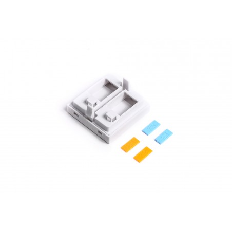Adapter płaski M45 2x Keystone, 45x45mm p/kurz. opis., biały X-EAK02-B Digitus Professional