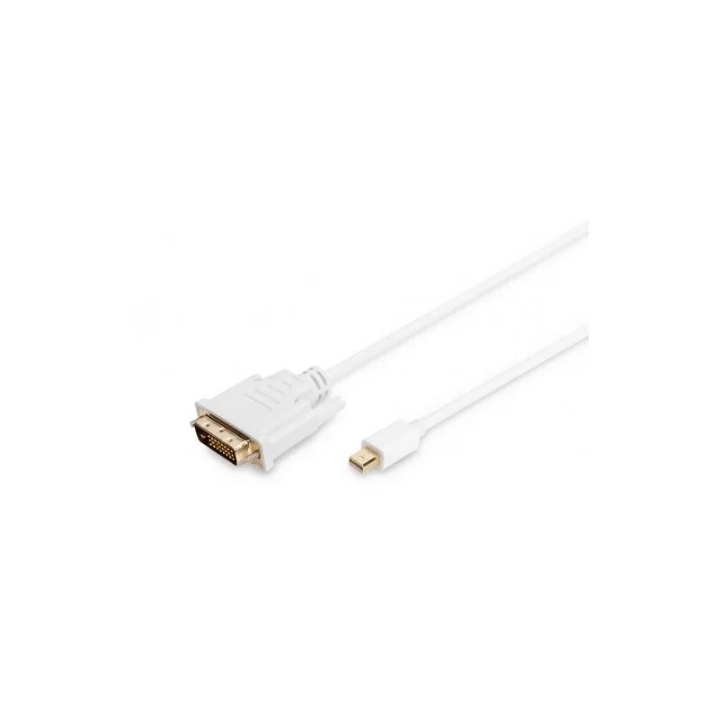 Kabel adapter Displayport 1.1a Typ miniDP/DVI-D (24+1) M/M biały 2m AK-340305-020-W Assmann