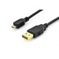 Kabel połączeniowy USB 2.0 HighSpeed wtyk dwustronny Typ USB A/microUSB B M/M czarny 1,8m AK-300122-018-S Assmann