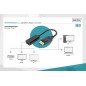 Kabel adapter Displayport 1.1a z zatrzaskiem Typ DP/HDMI A M/Ż czarny 0,15m AK-340400-001-S Assmann