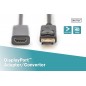 Kabel adapter Displayport 1.1a z zatrzaskiem Typ DP/HDMI A M/Ż czarny 0,15m AK-340400-001-S Assmann