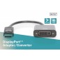 Kabel adapter Displayport 1.1a z zatrzaskiem Typ DP/DVI-I (24+5) M/Ż czarny 0,15m AK-340401-001-S Assmann