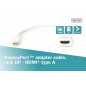 Kabel adapter Displayport 1.1a Typ miniDP/HDMI A M/Ż biały 0,15m AK-340404-001-W Assmann