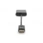 Kabel adapter Displayport 1.1a z zatrzaskiem Typ DP/DVI-I (24+5) M/Ż czarny 0,15m AK-340409-001-S Assmann
