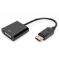 Kabel adapter Displayport 1.1a z zatrzaskiem Typ DP/DVI-I (24+5) M/Ż czarny 0,15m AK-340409-001-S Assmann