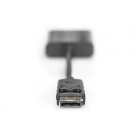 Kabel adapter Displayport 1.1a z zatrzaskiem Typ DP/DSUB15 M/Ż czarny 0,15m AK-340410-001-S Assmann