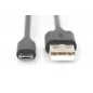 Kabel połączeniowy USB 2.0 HighSpeed Typ USB A/microUSB B M/M czarny 1,8m AK-300127-018-S Assmann