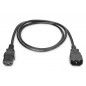 Kabel przedłużający zasilający Typ IEC C14/IEC C13 M/Ż czarny 1,2m AK-440201-012-S Assmann