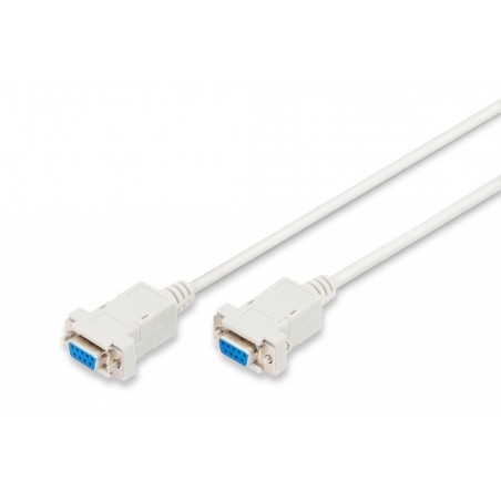 Kabel połączeniowy RS232 null-modem Typ DSUB9/DSUB9 Ż/Ż szary 1,8m AK-610100-018-E Assmann