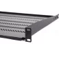 półka 19" 1U głębokość 350mm czarny (RAL 9005) z podporą (śruby w kpl) TN-19-350-1U-BK