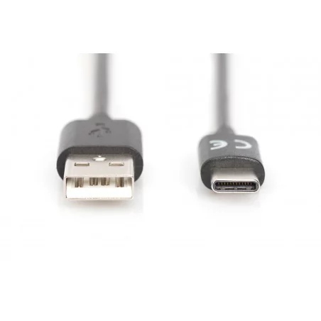 Kabel połączeniowy USB 3.0 SuperSpeed Typ USB A/USB C M/M czarny 1,8m AK-300136-018-S Assmann