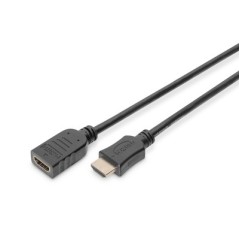 Kabel przedłużający HDMI 1.4 HighSpeed z Ethernetem Typ HDMI A/HDMI A M/Ż czarny 5m AK-330201-050-S Assmann