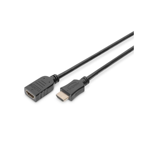 Kabel przedłużający HDMI 1.4 HighSpeed z Ethernetem Typ HDMI A/HDMI A M/Ż czarny 5m AK-330201-050-S Assmann