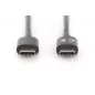 Kabel połączeniowy USB 3.0 SuperSpeed Typ USB C/USB C M/M czarny 1m AK-300138-010-S Assmann