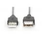 Kabel przedłużający USB 2.0 HighSpeed Typ USB A/USB A M/Ż czarny 1,8m AK-300200-018-S Assmann