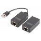 Przedłużacz/extender USB1.1 po skrętce Cat.5e/6 UTP, do 45m DA-70139-2 Digitus