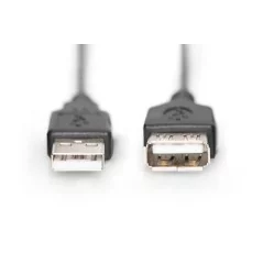 Kabel przedłużający USB 2.0 HighSpeed Typ USB A/USB A M/Ż czarny 3m AK-300200-030-S Assmann