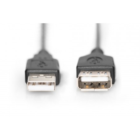Kabel przedłużający USB 2.0 HighSpeed Typ USB A/USB A M/Ż czarny 3m AK-300200-030-S Assmann