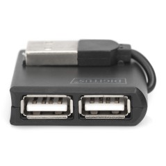 HUB 4-portowy USB2.0 "Mini", pasywny, czarny DA-70217 Digitus