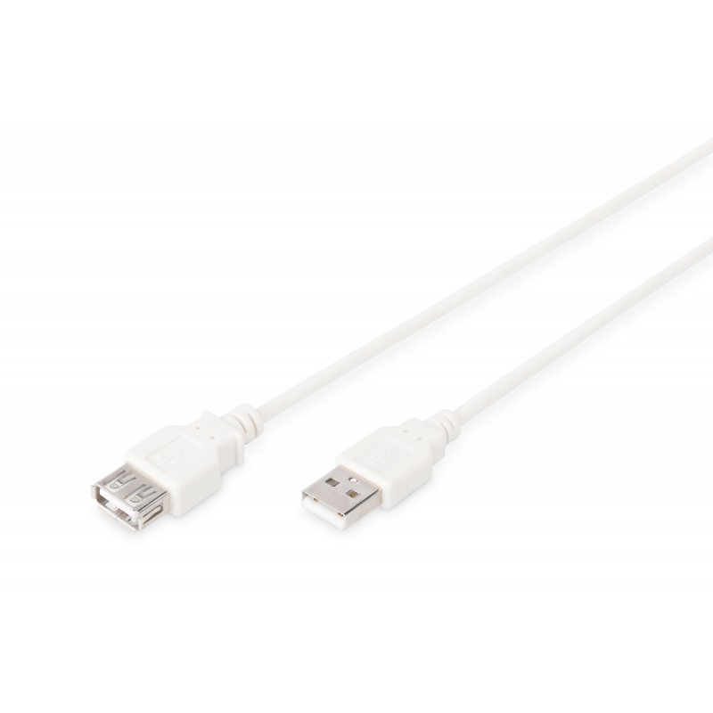 Kabel przedłużający USB 2.0 HighSpeed Typ USB A/USB A M/Ż szary 5m AK-300202-050-E Assmann