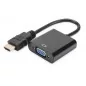 Adapter audio-video HDMI typ A do VGA, FHD, z audio 3.5mm MiniJack DA-70461 Digitus