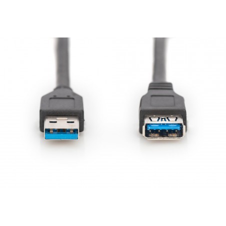 Kabel przedłużający USB 3.0 SuperSpeed Typ USB A/USB A M/Ż czarny 1,8m AK-300203-018-S Assmann