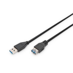 Kabel przedłużający USB 3.0 SuperSpeed Typ USB A/USB A M/Ż czarny 3m AK-300203-030-S Assmann