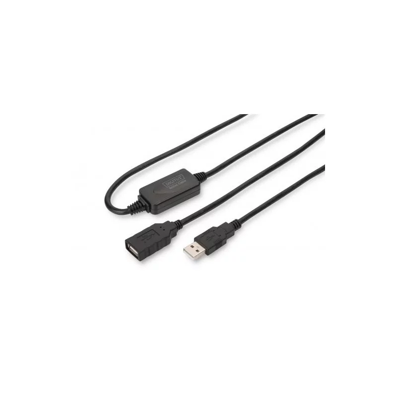 kabel przedłużający aktywny/repeater USB 2.0 HighSpeed Typ USB A/USB A M/Ż czarny 15m DA-73101 Digitus