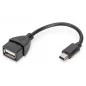Kabel adapter USB 2.0 HighSpeed OTG Typ miniUSB B (5pin)/USB A M/Ż czarny 0,2m AK-300310-002-S Assmann