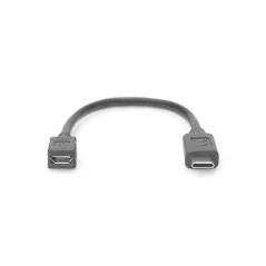 Kabel adapter USB 2.0 HighSpeed Typ USB C/miniUSB B (5pin) M/Ż czarny 0,15m AK-300316-001-S Assmann