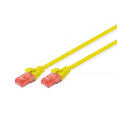 patch cord RJ45/RJ45 U/UTP kat. 6 0,25m AWG 26/7 LS0H żółty DK-1617-0025/Y Digitus Professional