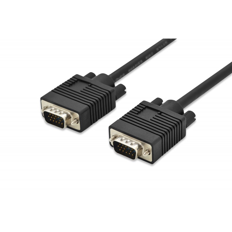 Kabel połączeniowy VGA Typ DSUB15/DSUB15 M/M czarny 5m AK-310103-050-S Assmann