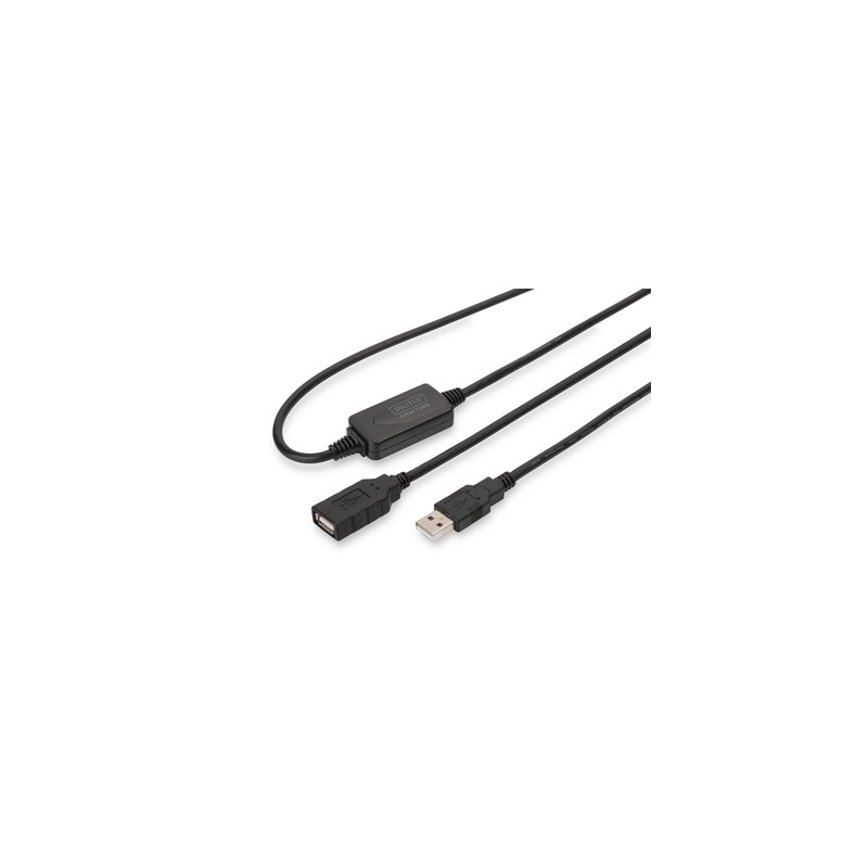 kabel przedłużający aktywny/repeater USB 2.0 HighSpeed Typ USB A/USB A M/Ż czarny 10m DA-73100-1 Digitus