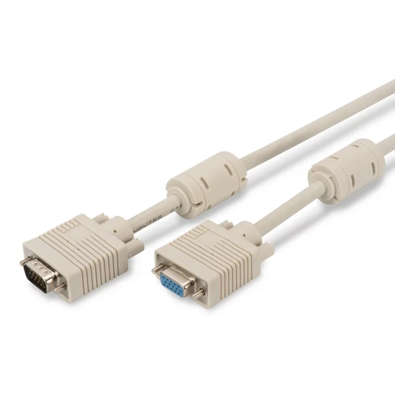 Kabel przedłużający VGA Typ DSUB15/DSUB15 M/Ż szary 1,8m AK-310203-018-E Assmann