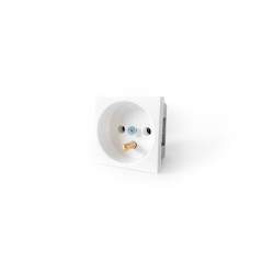 Gniazdo elektryczne M45 1x 2P+Z, 45x45mm bez blokady, biały JL-01-G22-1 Javel