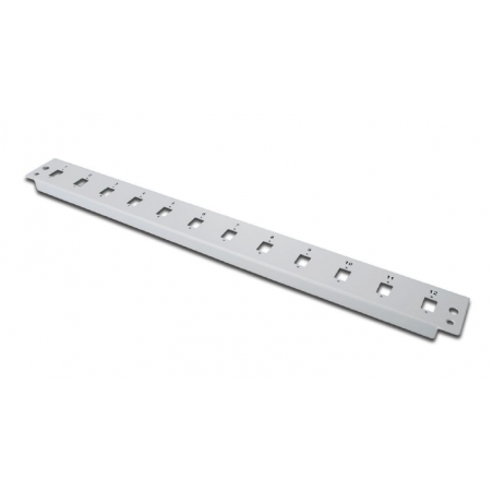 Płyta czołowa do światłowodowego panelu krosowego (DN-96200-P) 12x LC duplex 1U szary DN-96206-P