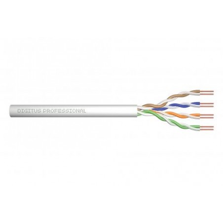 Kabel instalacyjny DIGITUS kat.5e, U/UTP, Eca, AWG  24/1, PVC, 50m, szary DK-1511-V-05