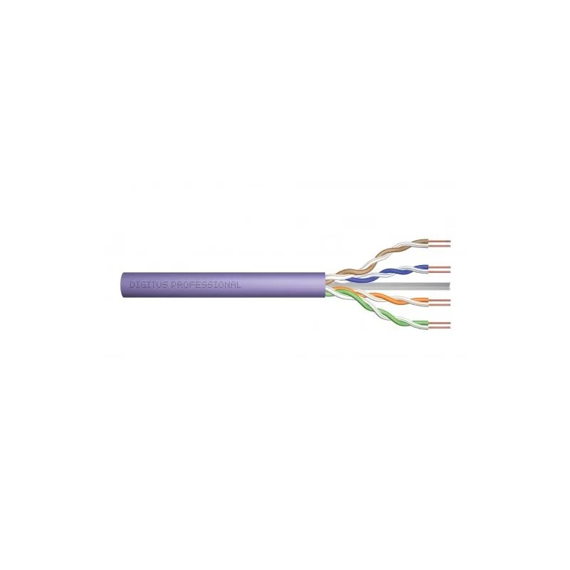 Kabel instalacyjny DIGITUS kat.6, U/UTP, Dca, AWG 23/1, LSOH, 500m, fioletowy DK-1614-VH-5