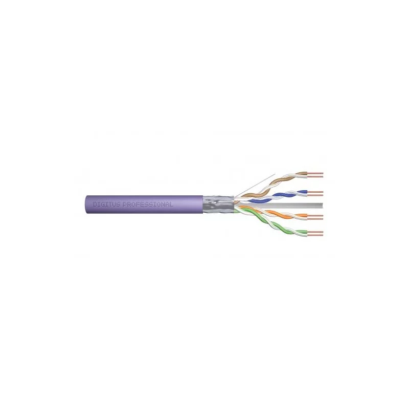 Kabel instalacyjny DIGITUS kat.6, F/UTP, Dca, AWG 23/1, LSOH, 500m, fioletowy,szpula DK-1624-VH-5