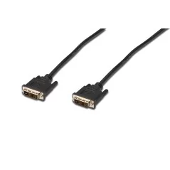 Kabel połączeniowy DVI-D SingleLink Typ DVI-D (18+1)/DVI-D (18+1) M/M czarny 2m AK-320107-020-S Assmann