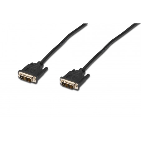 Kabel połączeniowy DVI-D SingleLink Typ DVI-D (18+1)/DVI-D (18+1) M/M czarny 2m AK-320107-020-S Assmann