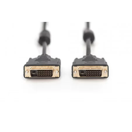 Kabel połączeniowy DVI-D DualLink Typ DVI-D (24+1)/DVI-D (24+1) M/M czarny 2m AK-320108-020-S Assmann