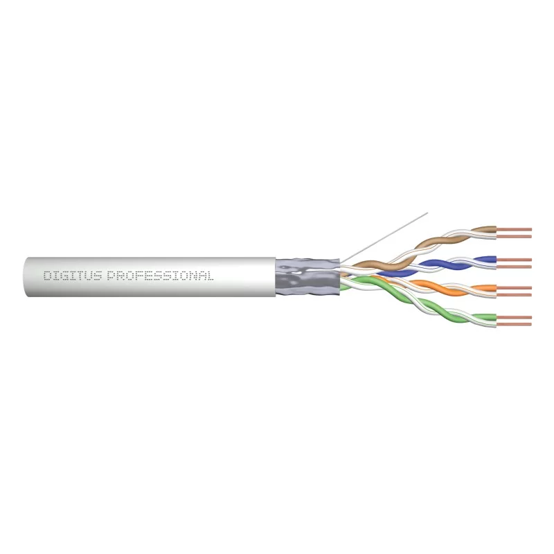 Kabel instalacyjny DIGITUS kat.5e, F/UTP, Eca, AWG 24/1, PVC, 305m, szary, karton DK-1521-V-305
