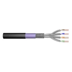 Kabel instalacyjny DIGITUS zewnętrzny suchy kat.7, S/FTP, Eca, AWG 23/1, PE/LSOH, 1000m, czarny DK-1741-VH-10-OD