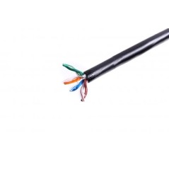 Kabel instalacyjny DIGITUS zewnętrzny żelowany kat.5e, U/UTP, Fca, AWG24/1, PE, 305m, czarny DK-TP512