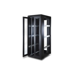 Szafa serwerowa stojąca 19" 42U rack 800x1000, drzwi przód perforacja, czarny DN-32005-M
