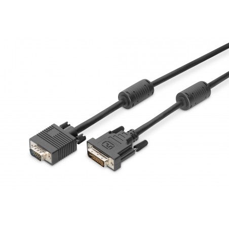 Kabel adapter DVI-I DualLink Typ DVI-I (24+5)/DSUB15 M/M czarny 2m AK-320300-020-S Assmann