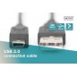 Kabel połączeniowy USB 2.0 HighSpeed "Canon" Typ USB A/miniUSB B (5pin) M/M czarny 1m AK-300130-010-S Assmann